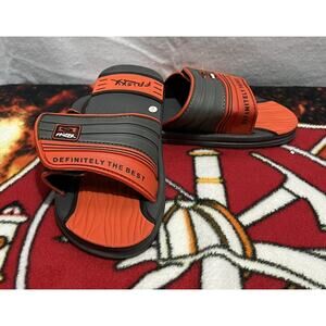 Frisky Slide In Sandals Mens Size‎ 9 Orange & Gray